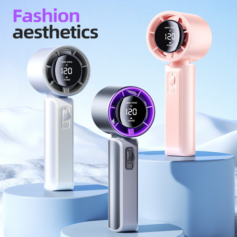 Ladies Hand Fan with LED Display and Turbofan Kalsten