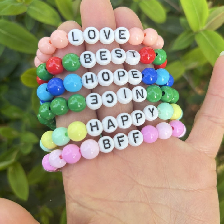 Friendship bracelet made of pastel beads Kalsten