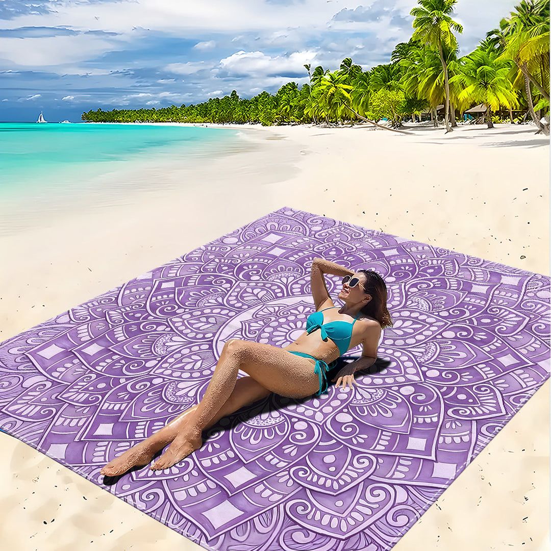 Mandala Design Beach Mat Kalsten