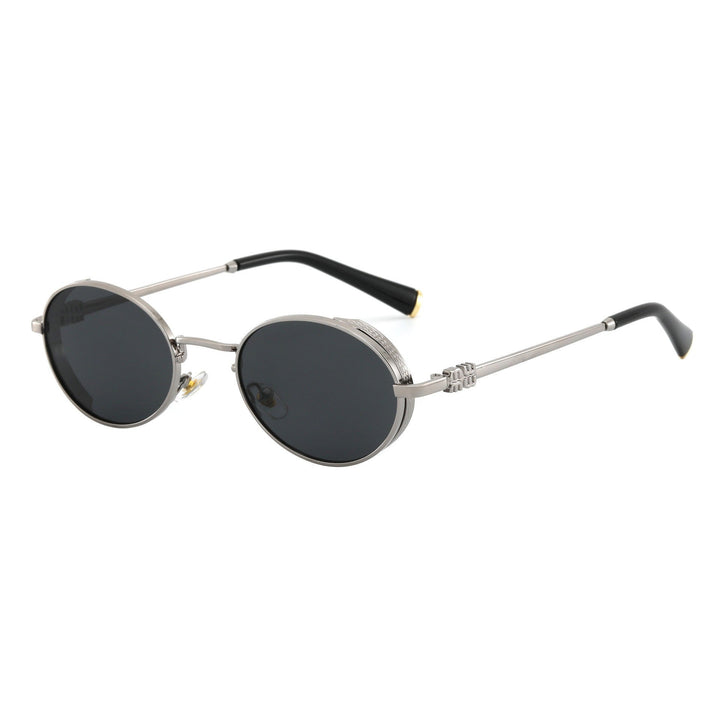 Ladies Round Designer Sunglasses with Elegant Metal Frame Kalsten