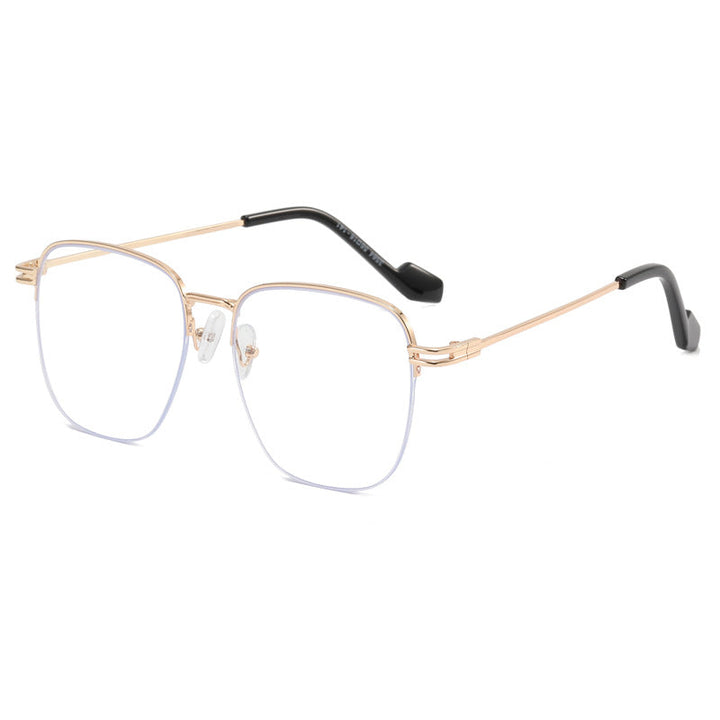 Women Designer Glasses with Square Frame and Glossy Metal Structure Kalsten