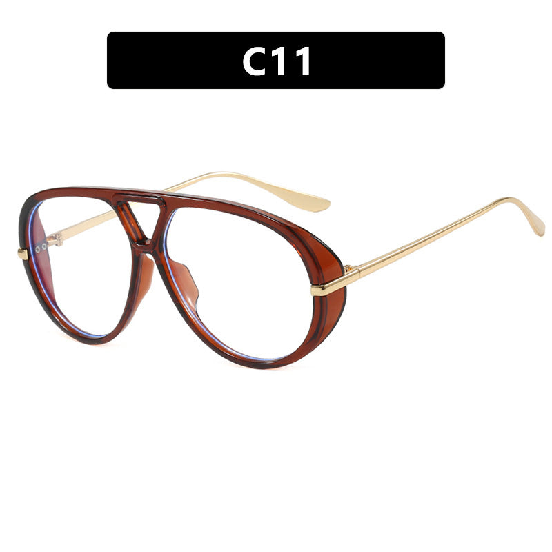 Women's oversized sunglasses with elegant plastic frame and mirrored lenses Kalsten