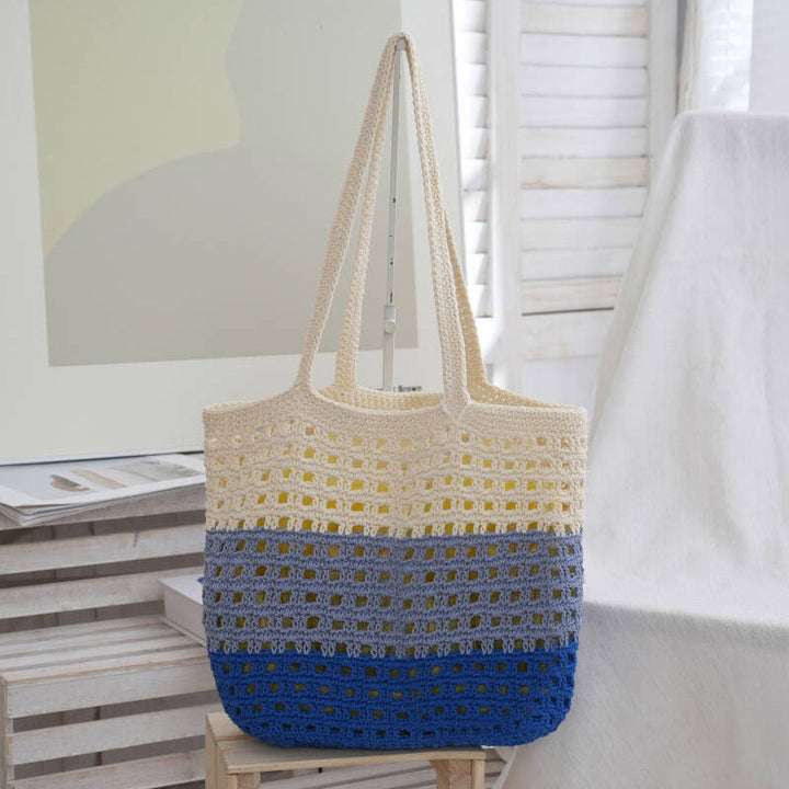 Handmade straw bag with cute tag Kalsten
