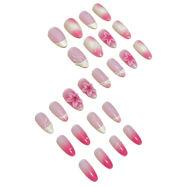 Elegant Press-On Nail Tips with Decorative Bow Kalsten