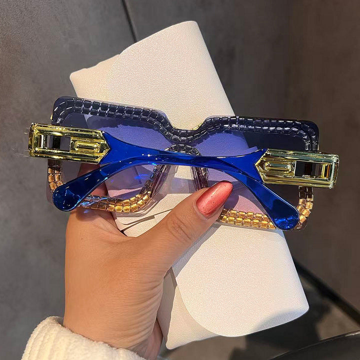 Women's Fashion Oversized Sunglasses with Sparkling Crystal Accents Kalsten