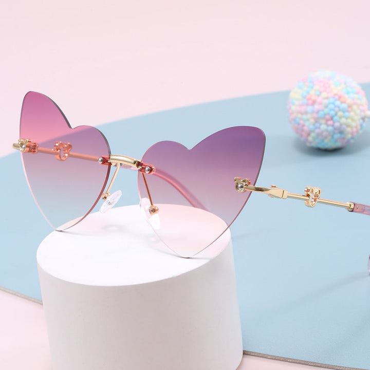Women's Heart-Shaped Sunglasses with Embellished Frame Kalsten