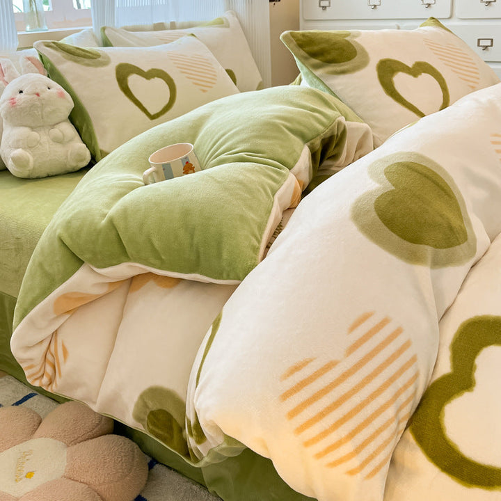 Plush Reversible Microfiber Comforter Set With Oversized Bolstered Body Pillow And Geometric Print