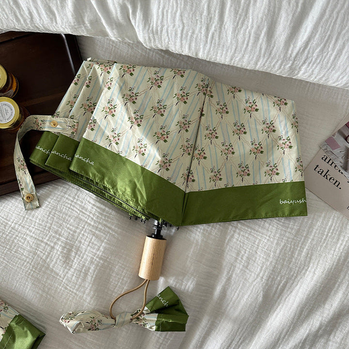 Ladies elegant folding umbrella with floral design Kalsten