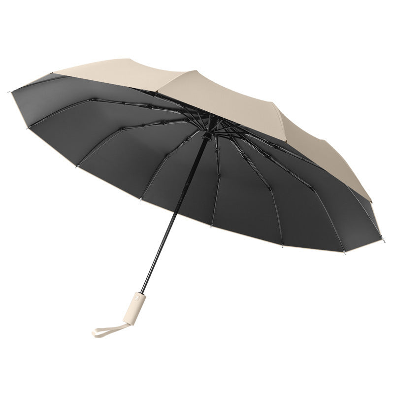 Ladies elegant folding umbrella with practical storage case Kalsten