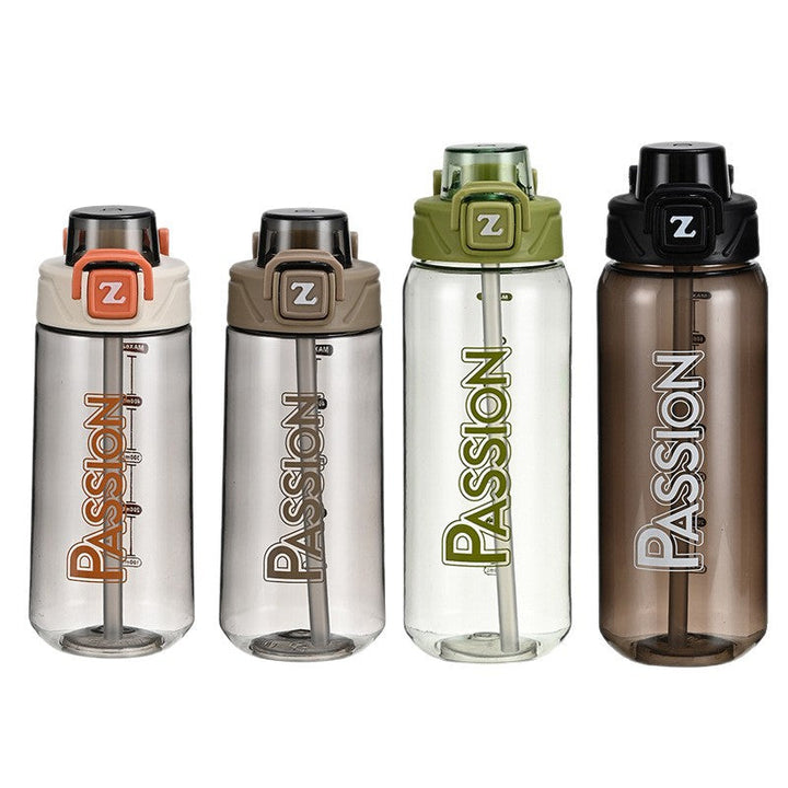 Ladies drinking bottle with integrated measuring system and flip-top closure Kalsten