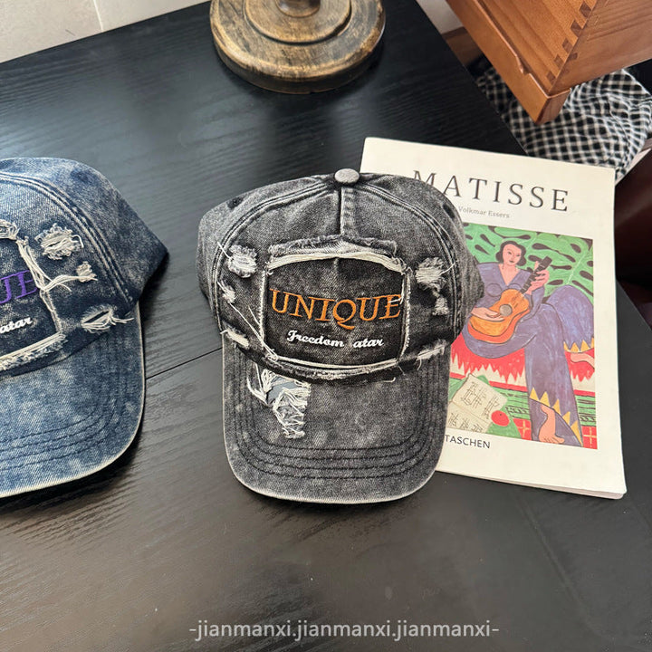 Women's Distressed Denim Baseball Cap Kalsten 1784084142