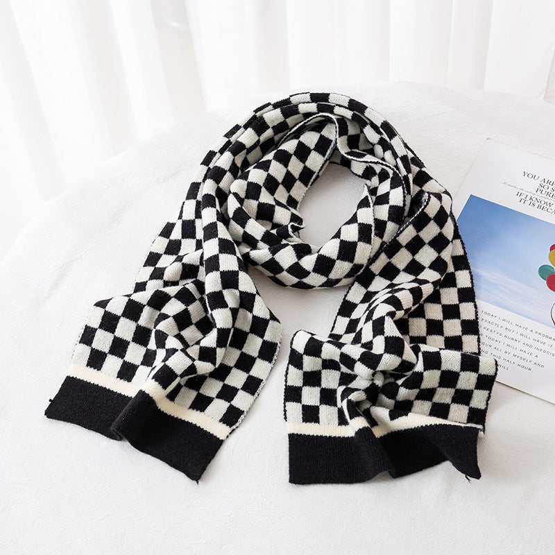 Women Stylish Check Scarf Kalsten