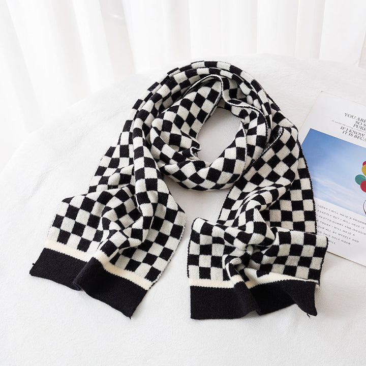 Women Stylish Check Scarf Kalsten