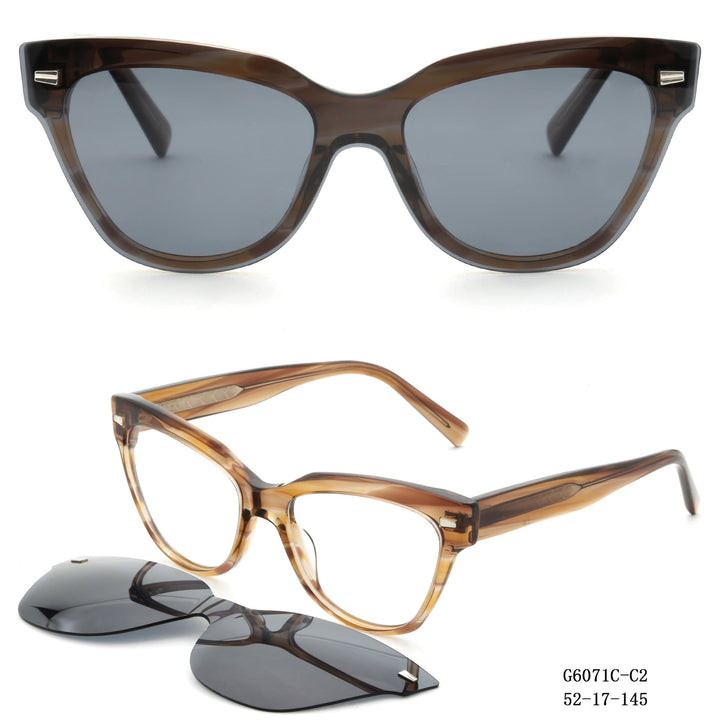 Ladies fashionable Cat-Eye sunglasses with removable lenses Kalsten