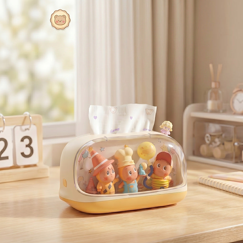 Whimsical Tissue Box Holder with Character Design Kalsten