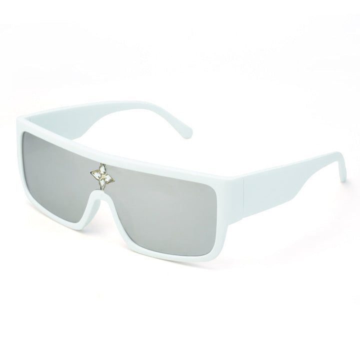 Women's sunglasses in futuristic oversized design with sparkling decor Kalsten