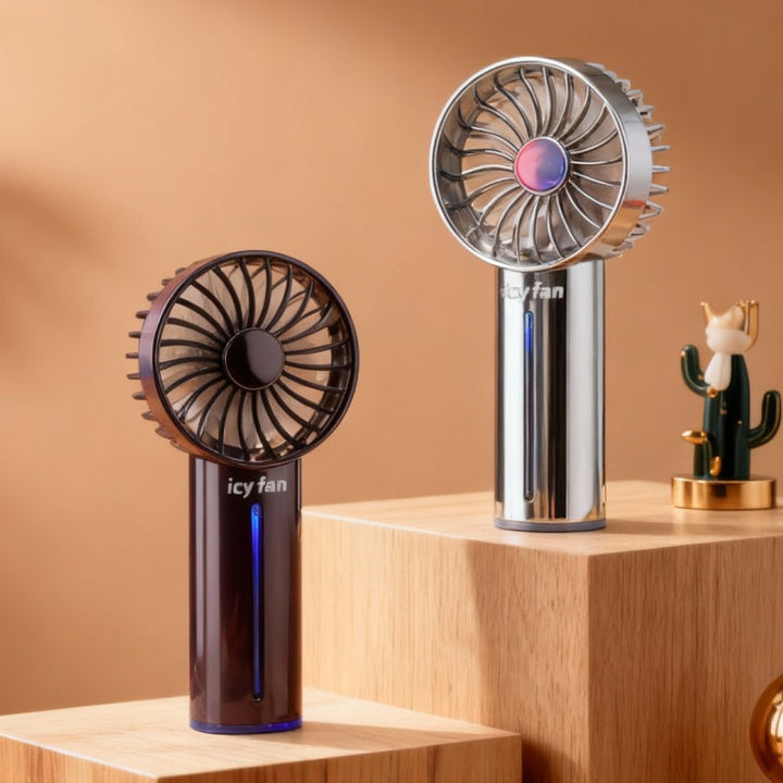 Women's portable spray fan with USB connection and ergonomic handle Kalsten