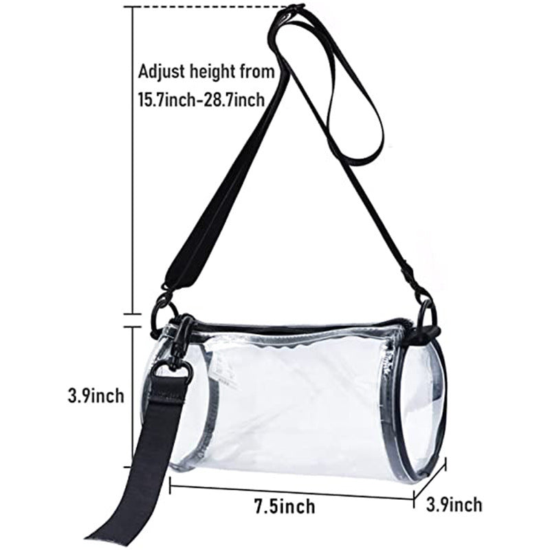 Transparent Handbag with Adjustable Shoulder Strap Kalsten