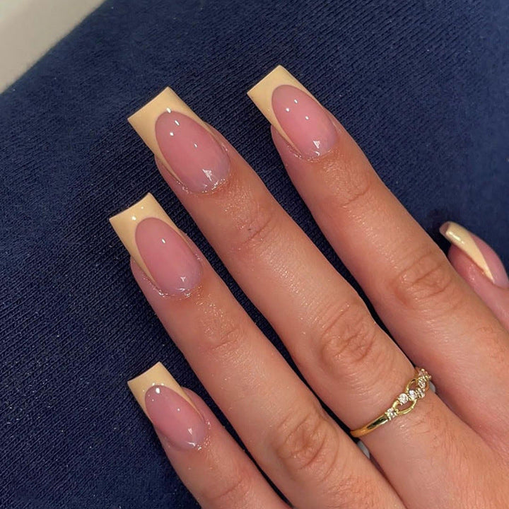 Elegant French Tip Nail Art Extensions Kalsten