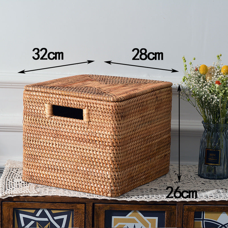 Women rectangular rattan storage basket Kalsten