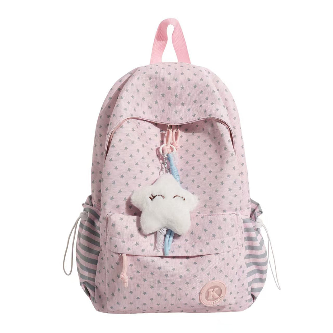 Star-Patterned Plush Backpack Kalsten