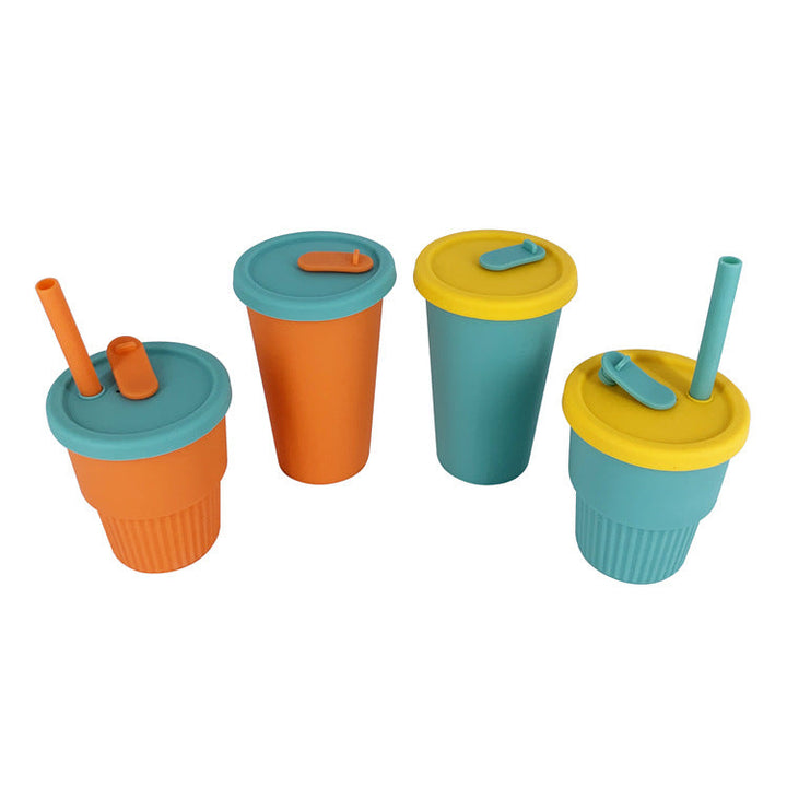 Ladies silicone drinking cup with lid and straw Kalsten