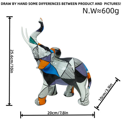 Creative elephant figurine with colorful design Acalora