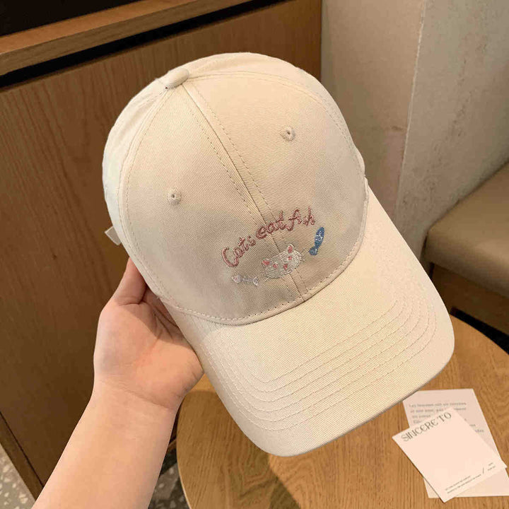 Women's Embroidered Cat-Themed Baseball Cap Kalsten