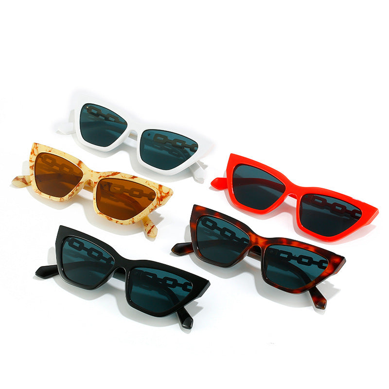 Women's Cat-Eye Sunglasses with Modern Chain Frame Kalsten