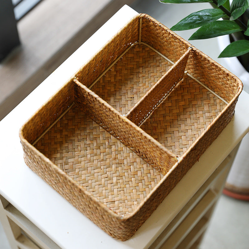 Woven Multi-Compartment Storage Basket Kalsten