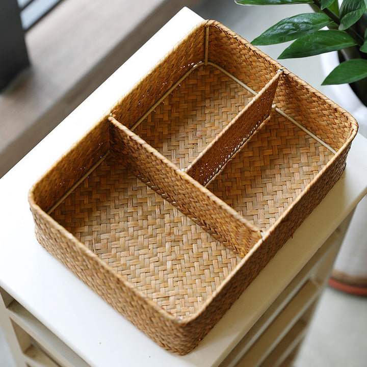 Woven Multi-Compartment Storage Basket Kalsten