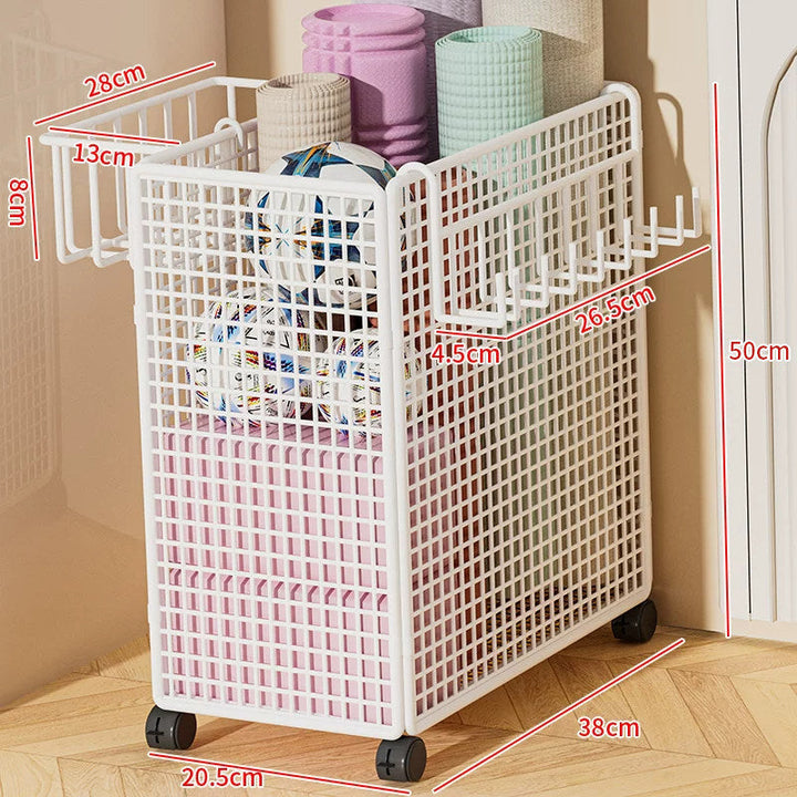 Versatile Rolling Storage Cart with Dividers Kalsten