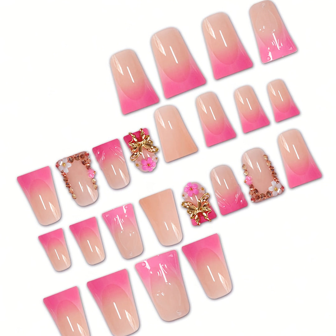 Elegant Floral Press-On Nails Kalsten
