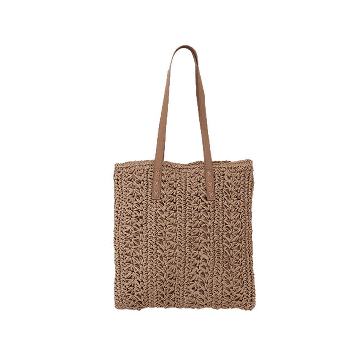 Handcrafted jute bag with stylish leather handles Kalsten