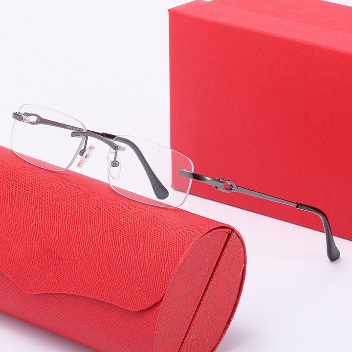 Women's elegant half-frame glasses with comfortable nose pads Kalsten