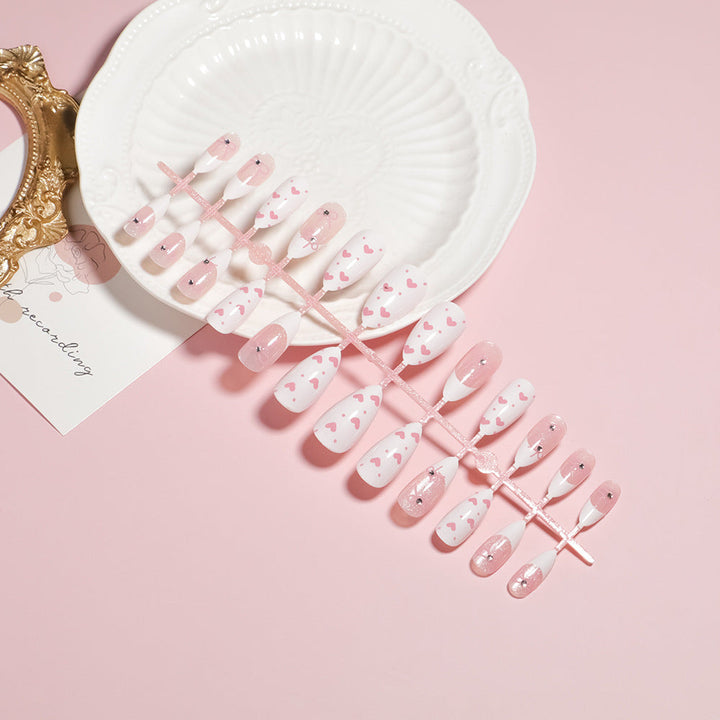 Elegant Floral Accent Press-On Nail Set Kalsten