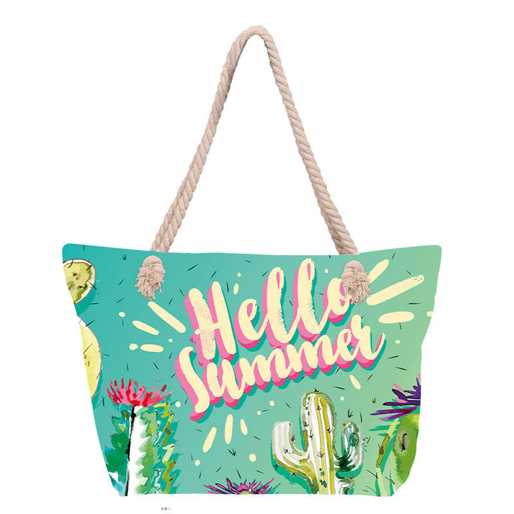 Beach bag with floral pattern Kalsten