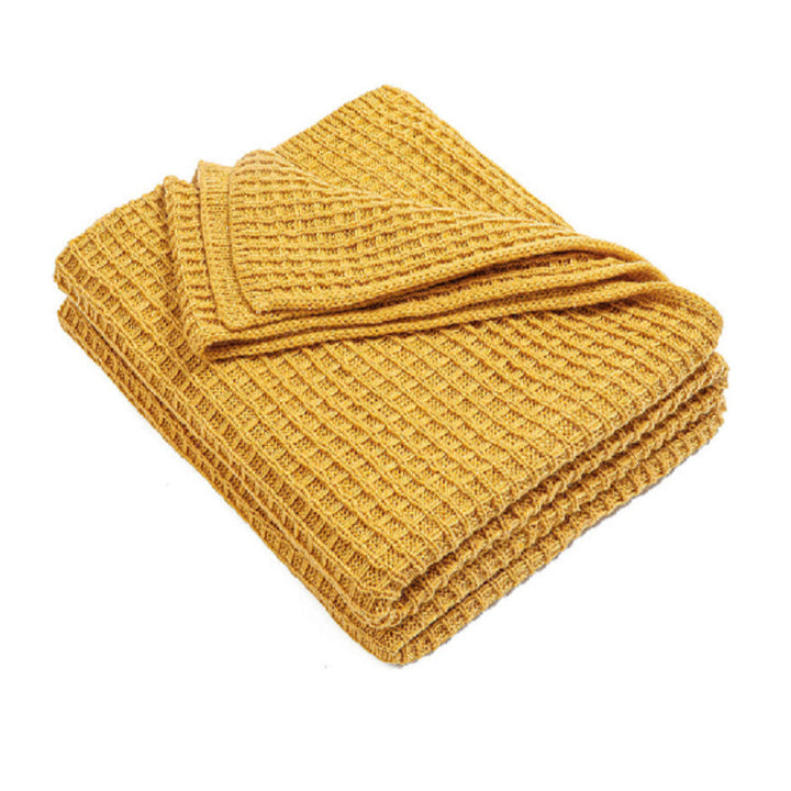 Women knitted throw blanket Kalsten