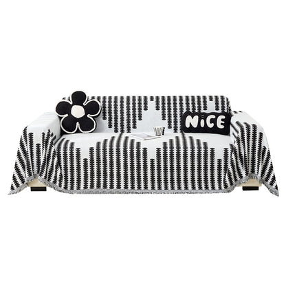 Cozy Decorative Fringe Sofa Throw Blanket