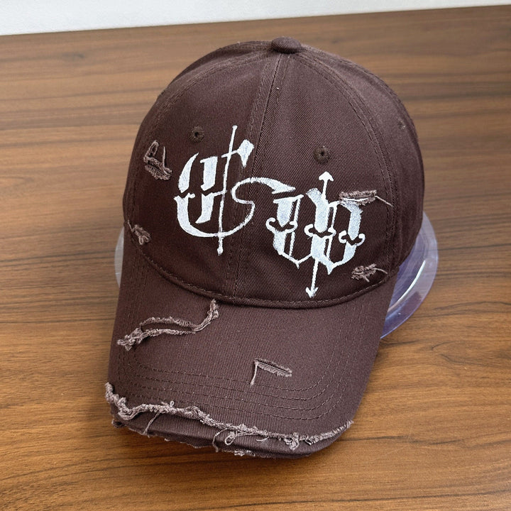 Men's Distressed Graphic Embroidered Cap Kalsten