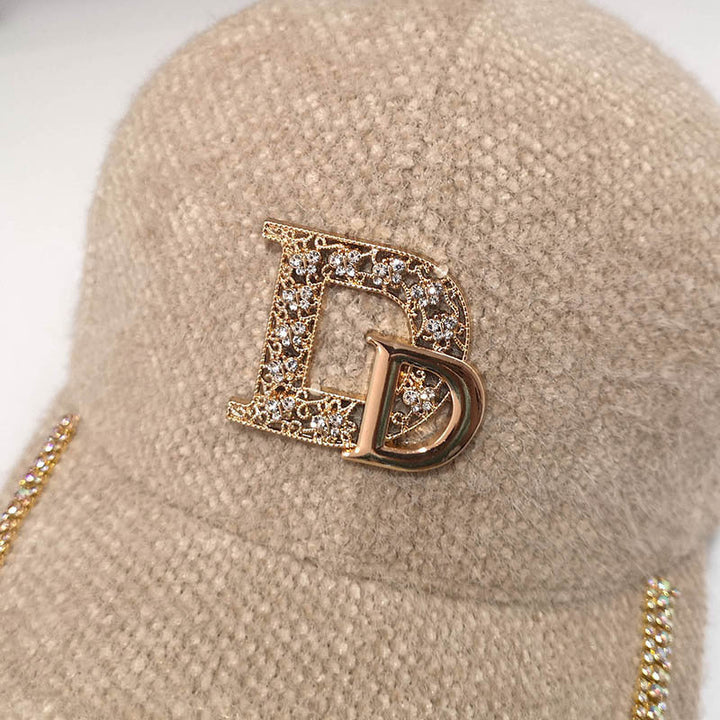 Women's Luxury Embellished Fleece Baseball Cap Kalsten