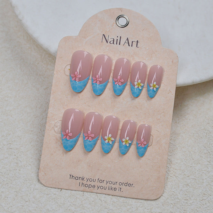 Floral Print Press-On Nail Set Kalsten