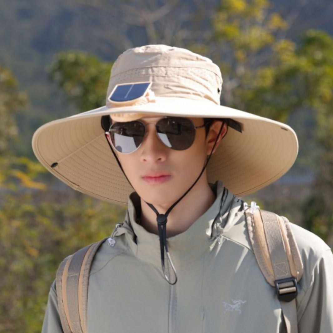 tactical fishing hat with wide brim, mesh ventilation and adjustable chin strap Kalsten