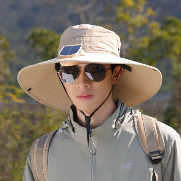 tactical fishing hat with wide brim, mesh ventilation and adjustable chin strap Kalsten