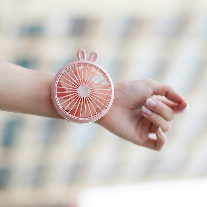 Unisex Portable Hand Fan with Integrated Wristband and Flexible Tilt Kalsten