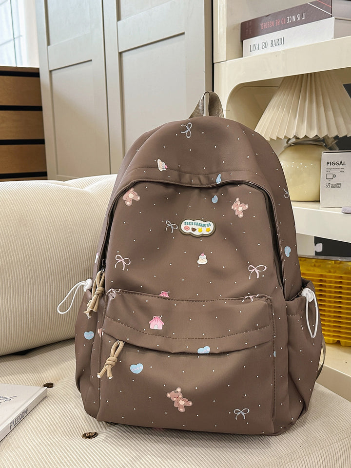 Whimsical Character Print Backpack Kalsten