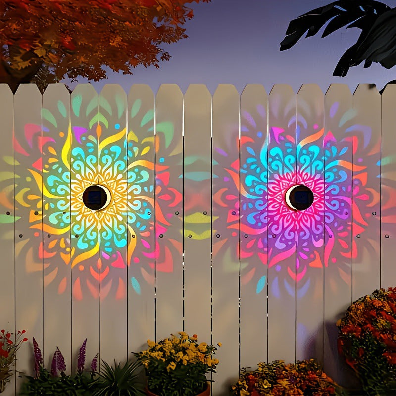 Solar Projection Garden Light With Decorative Floral Pattern And Dusk-To-Dawn Sensor Kalsten