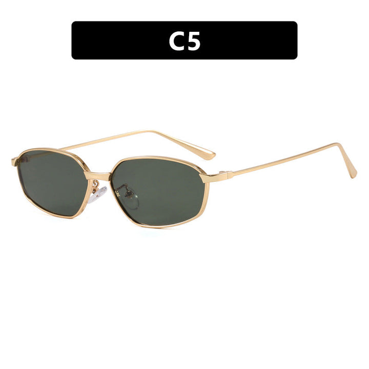 Women's geometric sunglasses with protective UV filter and minimalist metal frame Kalsten