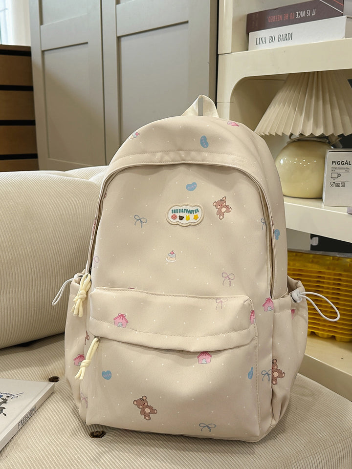 Whimsical Character Print Backpack Kalsten