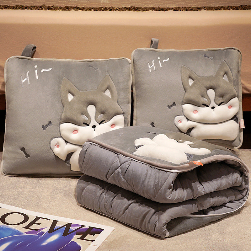 Plush Dog Cushion and Blanket Set Kalsten